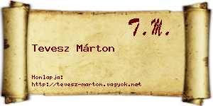 Tevesz Márton névjegykártya