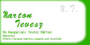 marton tevesz business card