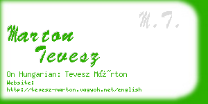 marton tevesz business card